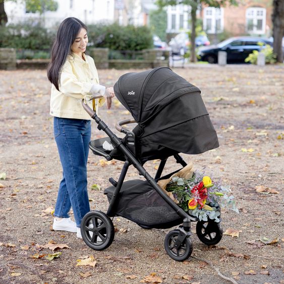 joie 2in1 Kombi-Kinderwagen Alore bis 22 kg belastbar mit Babywanne Ramble XL, Liegeposition, umsetzbarer & höhenverstellbarer Sportsitz, Teleskop-Schieber inkl. Adapter & Regenschutz - Shale