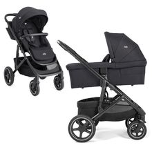 2in1 Kombi-Kinderwagen Elara bis 22 kg belastbar mit Babywanne Ramble XL, Liegeposition, umsetzbarer Sportsitz, Teleskop-Schieber, Organizer-Bag, Adapter & Regenschutz - Raven