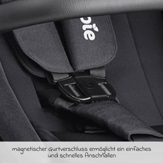 joie 2in1 Kombi-Kinderwagen Elara bis 22 kg belastbar mit Babywanne Ramble XL, Liegeposition, umsetzbarer Sportsitz, Teleskop-Schieber, Organizer-Bag, Adapter & Regenschutz - Raven