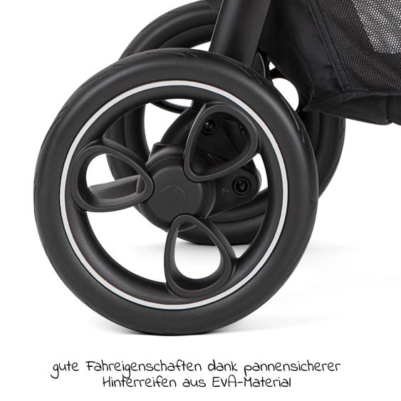 Joie Signature 2in1 Kombi-Kinderwagen-Set Litetrax bis 22 kg belastbar mit Schieber-Ablagefach, Babywanne Ramble, Adapter & Zubehör Paket - Pebble