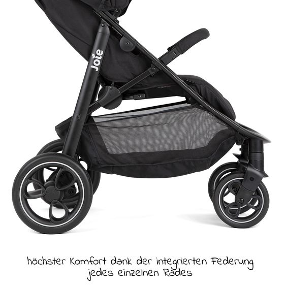 joie Set passeggino 2in1 Litetrax fino a 22 kg di portata con vano portaoggetti, navicella Ramble, adattatore e pacchetto accessori - Shale