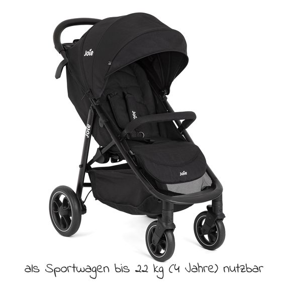 joie Set passeggino 2in1 Litetrax fino a 22 kg di portata con vano portaoggetti, navicella Ramble, adattatore e pacchetto accessori - Shale