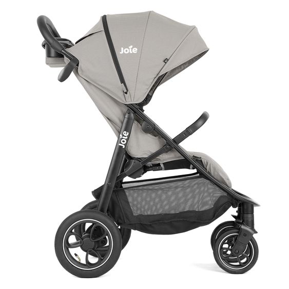 joie 2in1 Kombi-Kinderwagen-Set Litetrax Pro Air bis 22 kg belastbar mit Luftreifen, Schieber-Ablagefach, Babywanne Ramble, Adapter & Zubehör Paket - Pebble