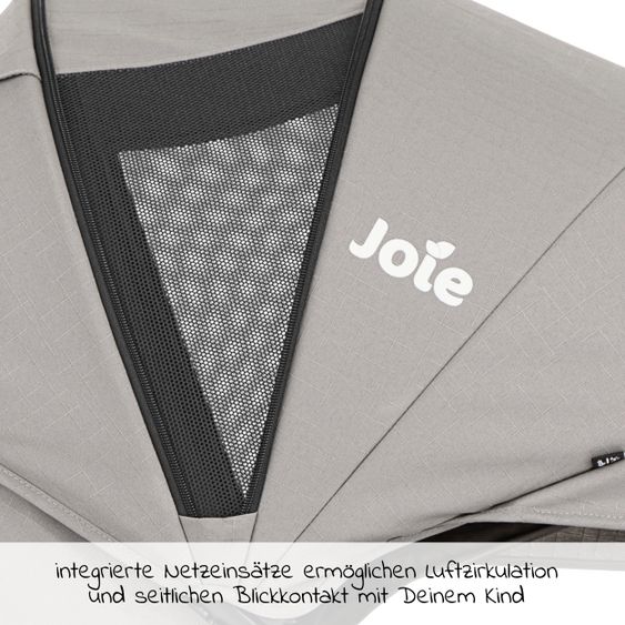 joie Set passeggino 2in1 Litetrax Pro fino a 22 kg di portata con vano portaoggetti, navicella Ramble, adattatore e pacchetto accessori - Pebble