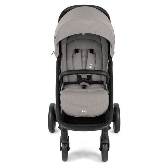 joie 2in1 Kombi-Kinderwagen-Set Litetrax Pro bis 22 kg belastbar mit Schieber-Ablagefach, Babywanne Ramble, Adapter & Zubehör Paket - Pebble