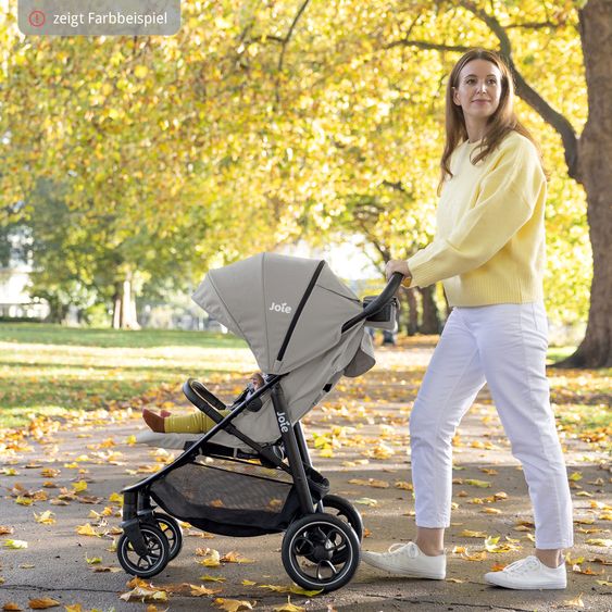 joie Set passeggino 2in1 Litetrax Pro fino a 22 kg di portata con vano portaoggetti, navicella Ramble, adattatore e pacchetto accessori - Shale