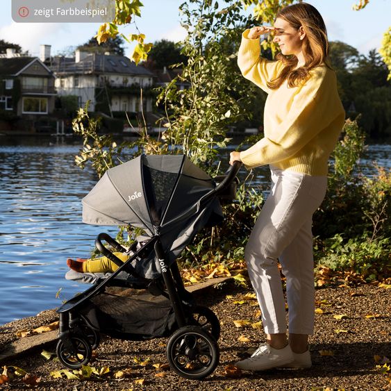 joie Set passeggino 2in1 Litetrax Pro fino a 22 kg di portata con vano portaoggetti, navicella Ramble, adattatore e pacchetto accessori - Shale