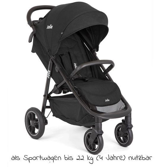 joie Set passeggino 2in1 Litetrax Pro fino a 22 kg di portata con vano portaoggetti, navicella Ramble, adattatore e pacchetto accessori - Shale