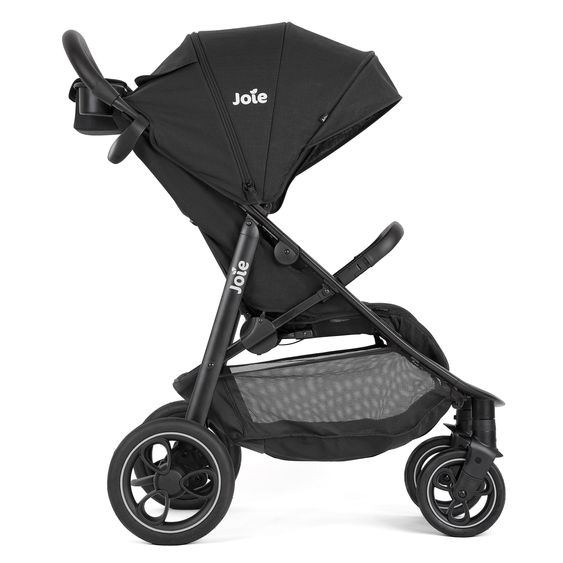 joie 2in1 Kombi-Kinderwagen-Set Litetrax Pro bis 22 kg belastbar mit Schieber-Ablagefach, Babywanne Ramble, Adapter & Zubehör Paket - Shale