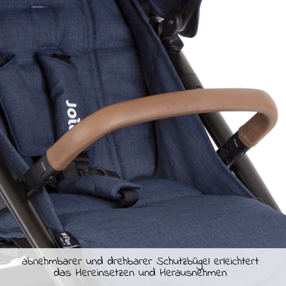 joie 2in1 Kombi-Kinderwagen-Set Mytrax Pro bis 22 kg belastbar mit Kinderwagenkette & Ring-Greifling - Teleskopschieber, Getränkehalter, Babywanne Ramble, Adapter & Zubehörpaket - Blueberry