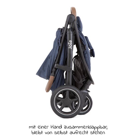 joie 2in1 Kombi-Kinderwagen-Set Mytrax Pro bis 22 kg belastbar mit Kinderwagenkette & Ring-Greifling - Teleskopschieber, Getränkehalter, Babywanne Ramble, Adapter & Zubehörpaket - Blueberry