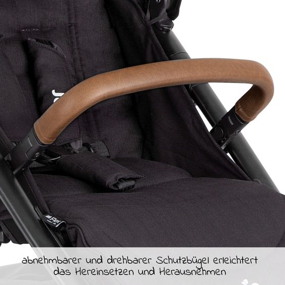 joie 2in1 Kombi-Kinderwagen-Set Mytrax Pro bis 22 kg belastbar mit Teleskopschieber, Getränkehalter, Babywanne Ramble, Adapter & Zubehör Paket - Shale