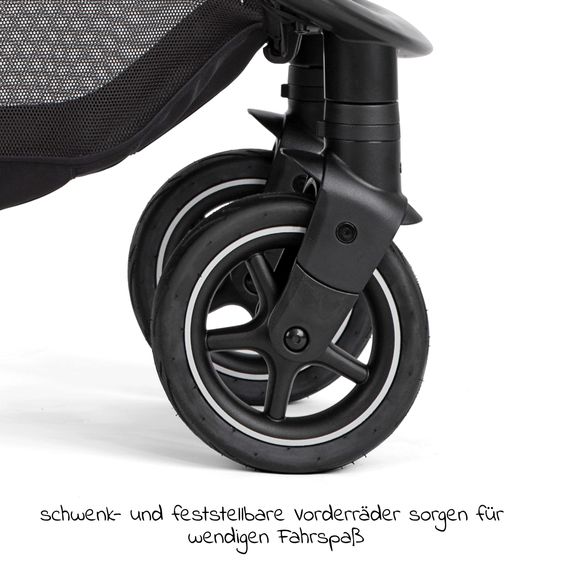 joie 2in1 Kombi-Kinderwagen-Set Mytrax Pro bis 22 kg belastbar mit Teleskopschieber, Getränkehalter, Babywanne Ramble, Adapter & Zubehör Paket - Shale