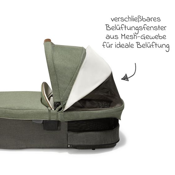 Joie Signature 2in1 Kombi-Kinderwagen-Set Parcel bis 22 kg belastbar mit Liegefunktion, Babywanne Ramble XL, Adapter, Regenschutz, Insektenschutz & Transporttasche - Signature - Pine