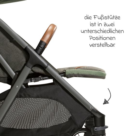 Joie Signature 2in1 Kombi-Kinderwagen-Set Parcel bis 22 kg belastbar mit Liegefunktion, Babywanne Ramble XL, Adapter, Regenschutz, Insektenschutz & Transporttasche - Signature - Pine