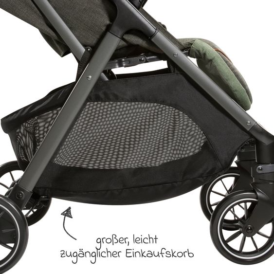 Joie Signature 2in1 Kombi-Kinderwagen-Set Parcel bis 22 kg belastbar mit Liegefunktion, Babywanne Ramble XL, Adapter, Regenschutz, Insektenschutz & Transporttasche - Signature - Pine