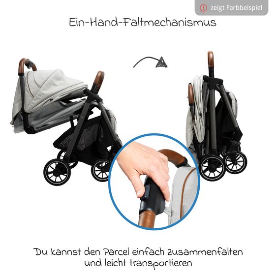 Joie Signature 2in1 Kombi-Kinderwagen-Set Parcel bis 22 kg belastbar mit Liegefunktion, Babywanne Ramble XL, Adapter, Regenschutz, Insektenschutz & Transporttasche - Signature - Pine