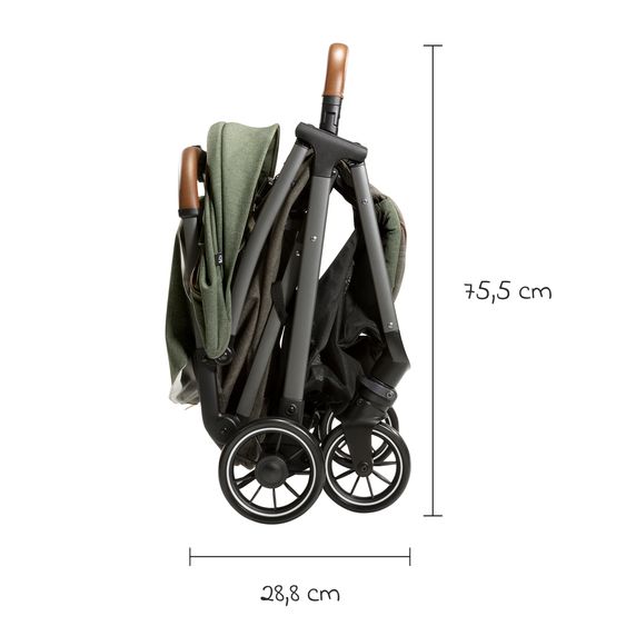 Joie Signature 2in1 Kombi-Kinderwagen-Set Parcel bis 22 kg belastbar mit Liegefunktion, Babywanne Ramble XL, Adapter, Regenschutz, Insektenschutz & Transporttasche - Signature - Pine