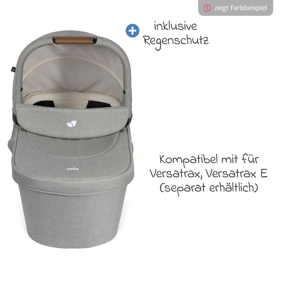 joie Set Poussette Combinée 2in1 Versatrax Jusqu’à 22 Kg Charge Avec Nacelle Ramble XL, Adaptateur & Pack D’Accessoires - Noix De Cajou