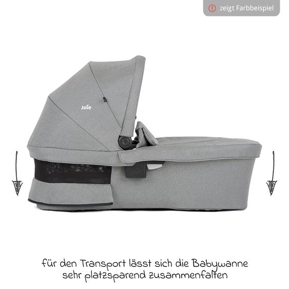 joie Set Poussette Combinée 2in1 Versatrax Jusqu’à 22 Kg Charge Avec Nacelle Ramble XL, Adaptateur & Pack D’Accessoires - Raven