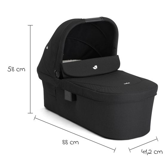 joie Set Poussette Combinée 2in1 Versatrax Jusqu’à 22 Kg Charge Avec Nacelle Ramble XL, Adaptateur & Pack D’Accessoires - Raven
