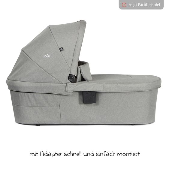 joie Set Poussette Combinée 2in1 Versatrax Jusqu’à 22 Kg Charge Avec Nacelle Ramble XL, Adaptateur & Pack D’Accessoires - Raven