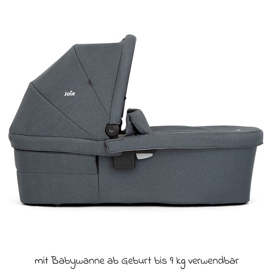 joie Set Passeggino Kombi 2in1 Versatrax fino a 22 kg con Navicella Ramble XL, Portaciuccio, Adattatore e Pacchetto Accessori - Pebble / Moonlight