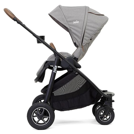 joie 2in1 combination stroller set Versatrax up to 22 kg loadable with sport seat, carrycot, adapter & raincover - Gray Flannel