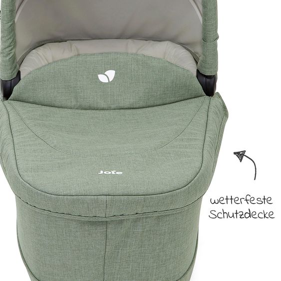 joie 2in1 Kombi-Kinderwagen-Set Versatrax bis 22 kg belastbar mit Sportsitz, Babywanne, Adapter & XXL-Zubehörpaket - Laurel