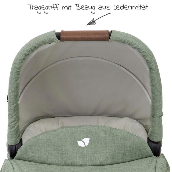 joie 2in1 Kombi-Kinderwagen-Set Versatrax bis 22 kg belastbar mit Sportsitz, Babywanne, Adapter & XXL-Zubehörpaket - Laurel