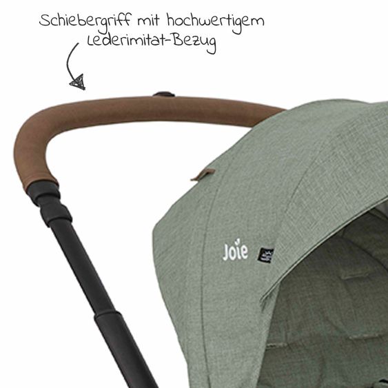 joie 2in1 Kombi-Kinderwagen-Set Versatrax bis 22 kg belastbar mit Sportsitz, Babywanne, Adapter & XXL-Zubehörpaket - Laurel