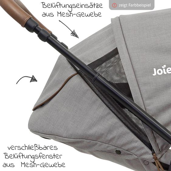 joie 2in1 Kombi-Kinderwagen-Set Versatrax bis 22 kg belastbar mit Sportsitz, Babywanne, Adapter & XXL-Zubehörpaket - Laurel