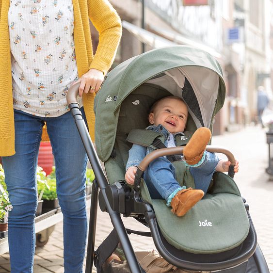 joie 2in1 Kombi-Kinderwagen-Set Versatrax bis 22 kg belastbar mit Sportsitz, Babywanne, Adapter & XXL-Zubehörpaket - Laurel