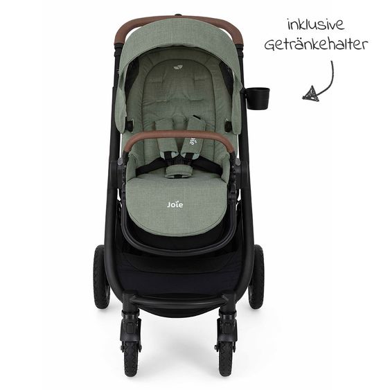 joie 2in1 Kombi-Kinderwagen-Set Versatrax bis 22 kg belastbar mit Sportsitz, Babywanne, Adapter & XXL-Zubehörpaket - Laurel