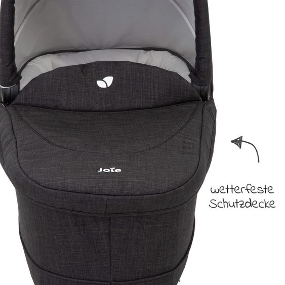 joie 2in1 Kombi-Kinderwagen-Set Versatrax bis 22 kg belastbar mit Sportsitz, Babywanne, Adapter & XXL-Zubehörpaket - Pavement