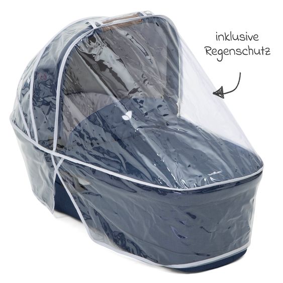 joie 2in1 Kombi-Kinderwagen-Set Versatrax bis 22 kg belastbar - umsetzbare Sitzeinheit, Babywanne Ramble XL, Adapter & Zubehör Paket - Deep Sea