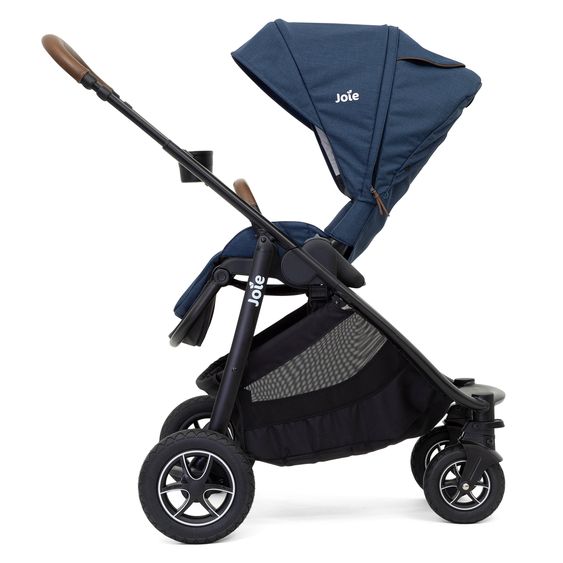 joie 2in1 Kombi-Kinderwagen-Set Versatrax bis 22 kg belastbar - umsetzbare Sitzeinheit, Babywanne Ramble XL, Adapter & Zubehör Paket - Deep Sea