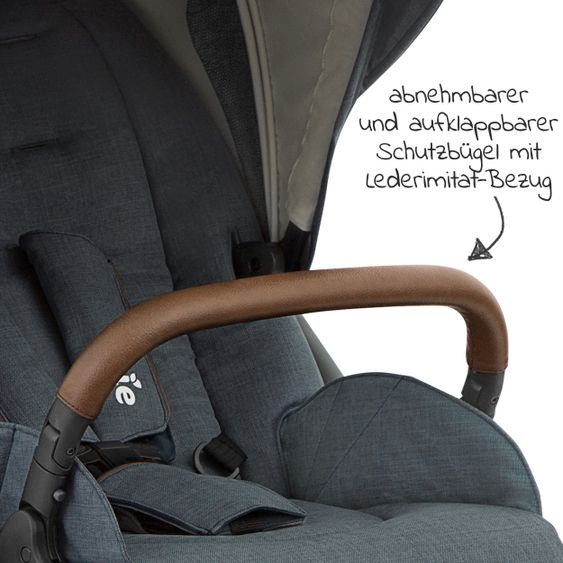 joie 2in1 Kombi-Kinderwagen-Set Versatrax bis 22 kg belastbar - umsetzbare Sitzeinheit, Babywanne Ramble XL, Adapter & Zubehör Paket - Lagoon
