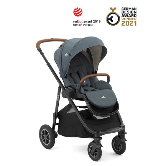 joie 2in1 Kombi-Kinderwagen-Set Versatrax bis 22 kg belastbar - umsetzbare Sitzeinheit, Babywanne Ramble XL, Adapter & Zubehör Paket - Lagoon