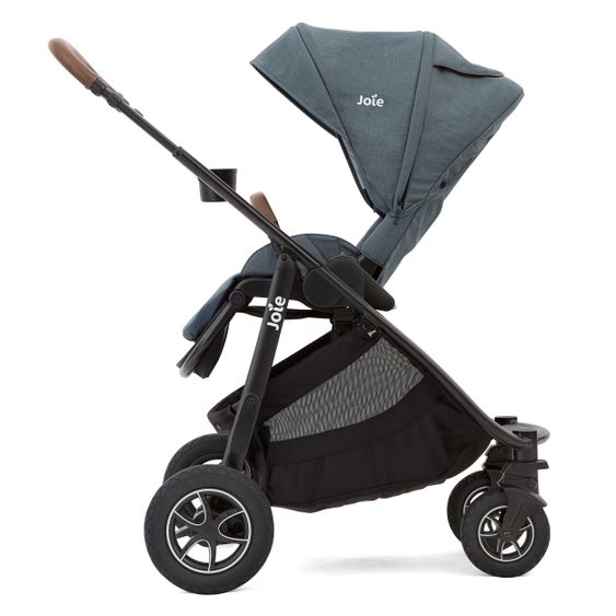 joie 2in1 Kombi-Kinderwagen-Set Versatrax bis 22 kg belastbar - umsetzbare Sitzeinheit, Babywanne Ramble XL, Adapter & Zubehör Paket - Lagoon