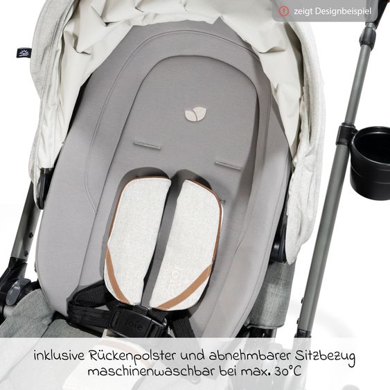 Joie Signature 2in1 Kombi-Kinderwagen-Set Vinca bis 22 kg belastbar mit Kinderwagenkette & Ring-Greifling - Teleskopschieber, Sitzeinheit, Babywanne Ramble XL, Adapter & Zubehörpaket - Signature - Eclipse