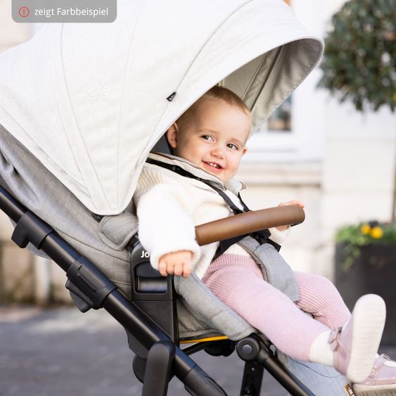 Joie Signature 2in1 Kombi-Kinderwagen-Set Vinca bis 22 kg belastbar mit Kinderwagenkette & Ring-Greifling - Teleskopschieber, Sitzeinheit, Babywanne Ramble XL, Adapter & Zubehörpaket - Signature - Eclipse