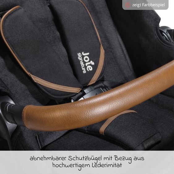 Joie Signature 2in1 Kombi-Kinderwagen-Set Vinca bis 22 kg belastbar mit Kinderwagenkette & Ring-Greifling - Teleskopschieber, Sitzeinheit, Babywanne Ramble XL, Adapter & Zubehörpaket - Signature - Pine