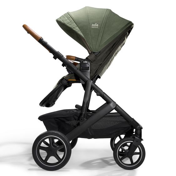 Joie Signature 2in1 Kombi-Kinderwagen-Set Vinca bis 22 kg belastbar mit Kinderwagenkette & Ring-Greifling - Teleskopschieber, Sitzeinheit, Babywanne Ramble XL, Adapter & Zubehörpaket - Signature - Pine