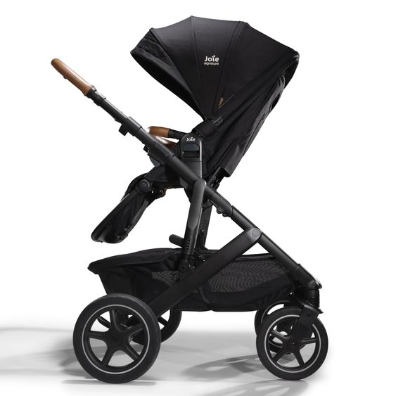 Joie Signature 2in1 Kombi-Kinderwagen-Set Vinca bis 22 kg belastbar mit Teleskopschieber umsetzbare Sitzeinheit, Babywanne Ramble XL, Adapter, Regenschutz & Rückenpolster - Signature - Eclipse