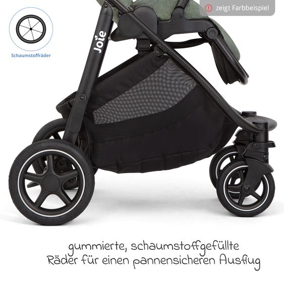 joie 2in1 Kombi-Kinderwagen-Set Versatrax bis 22 kg belastbar mit Babywanne Ramble XL, Schnullerkette, Adapter & Zubehörpaket - Moonlight