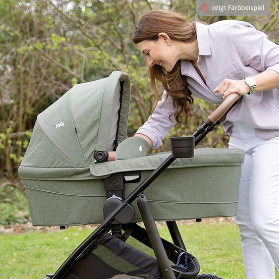 joie 2in1 Kombi-Kinderwagen-Set Versatrax bis 22 kg belastbar mit Babywanne Ramble XL, Schnullerkette, Adapter & Zubehörpaket - Pebble