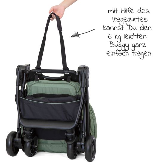 joie 2in1 travel buggy set Pact only 6 kg - incl. infant car seat i-Snug 2, carrycot, adapter, raincover & insect screen - Laurel