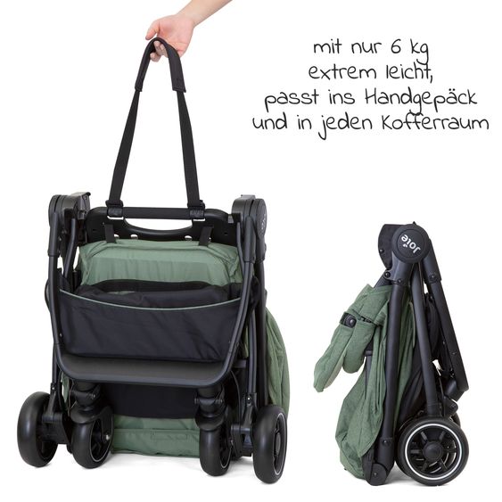 joie 2in1 travel buggy set Pact only 6 kg - incl. infant car seat i-Snug 2, carrycot, adapter, raincover & insect screen - Laurel