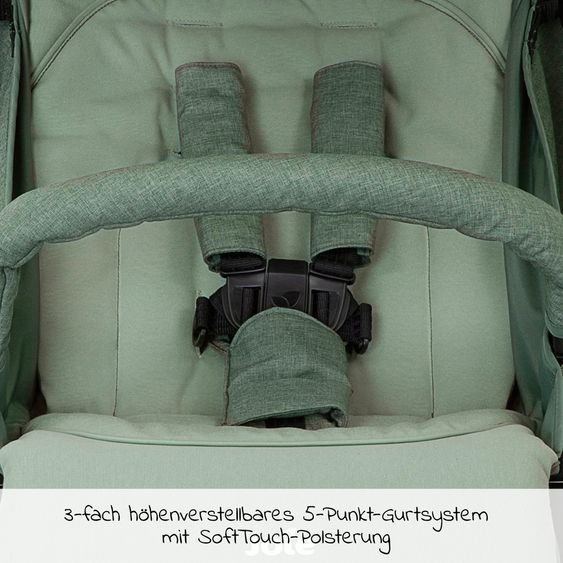 joie 2in1 travel buggy set Pact only 6 kg - incl. infant car seat i-Snug 2, carrycot, adapter, raincover & insect screen - Laurel